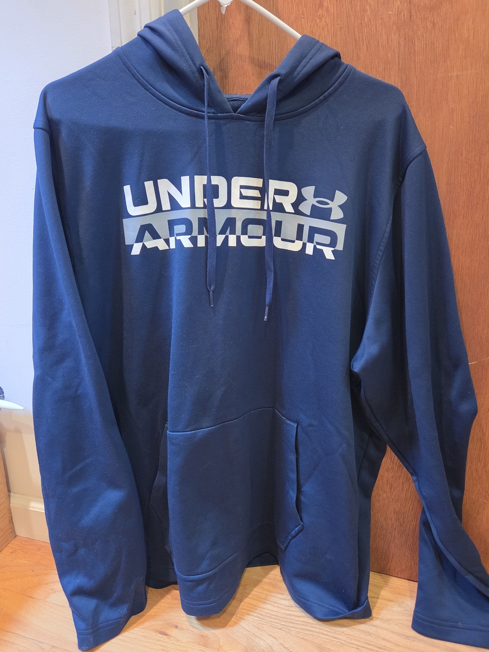 Under Armour Dark Navy Pullover Hoodie with Front Logo